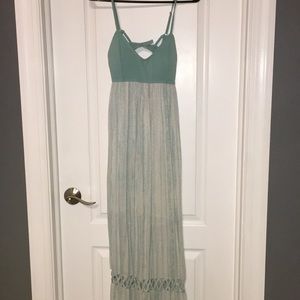 RVCA blue maxi dress